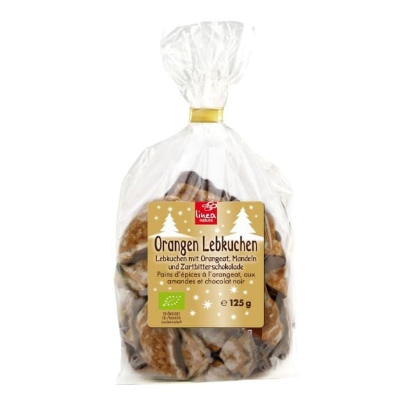 Linea Natura ORANGEN LEBKUCHEN mit Zartbitterschokolade, BIO, 125g