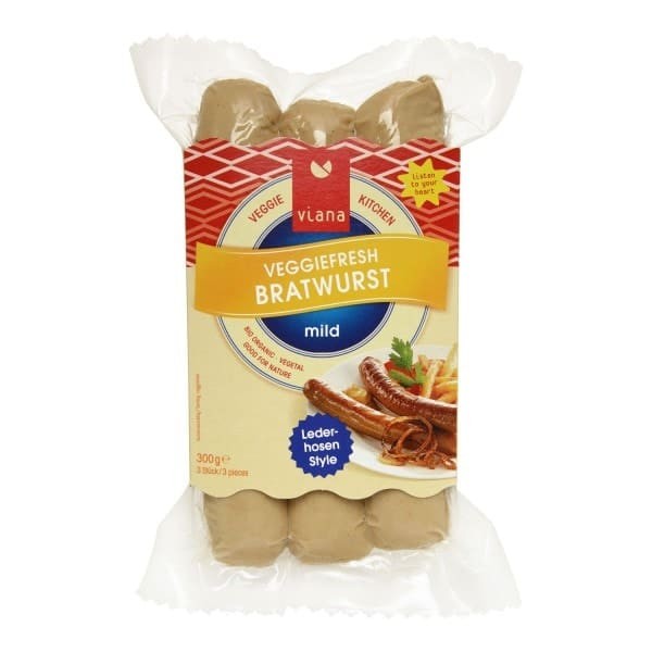 Viana BRATWURST Veggiefresh, BIO, 300g